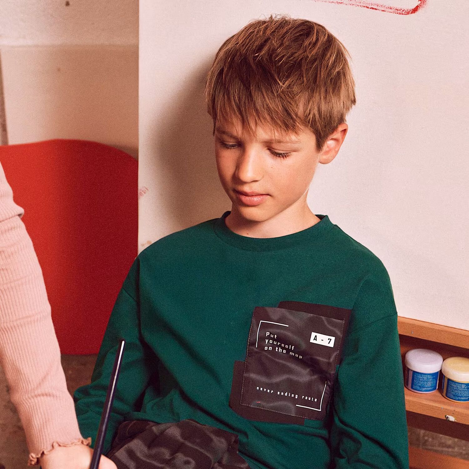 Boys Green Long Sleeve Top, 2, hi-res