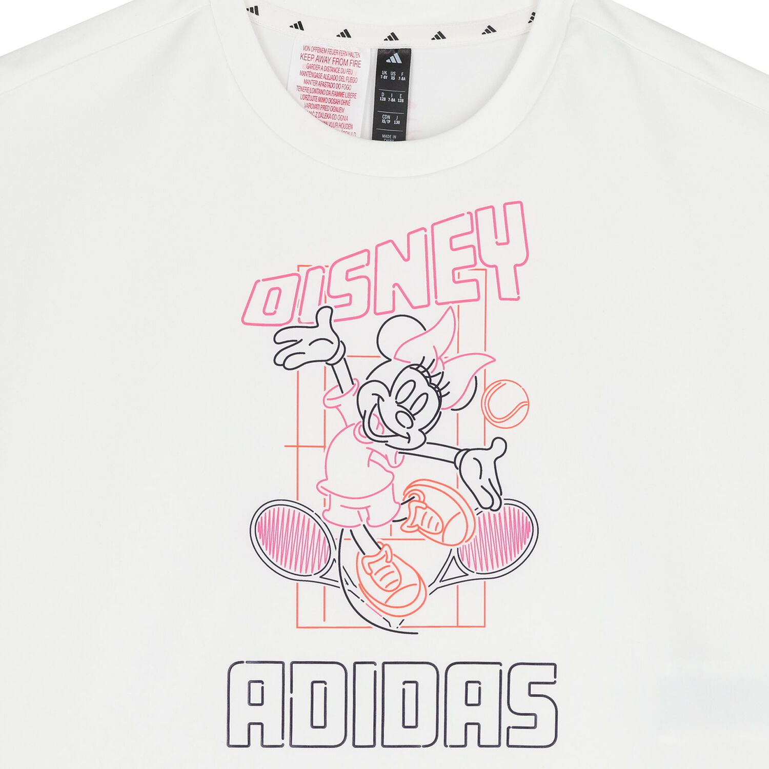 طقم ليجينز للبنات بالشعار بطبعه ديزنى باللون الابيض والارجوانى , 1, hi-res