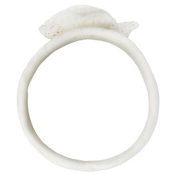 Baby Girls White Flower Knitted Headband