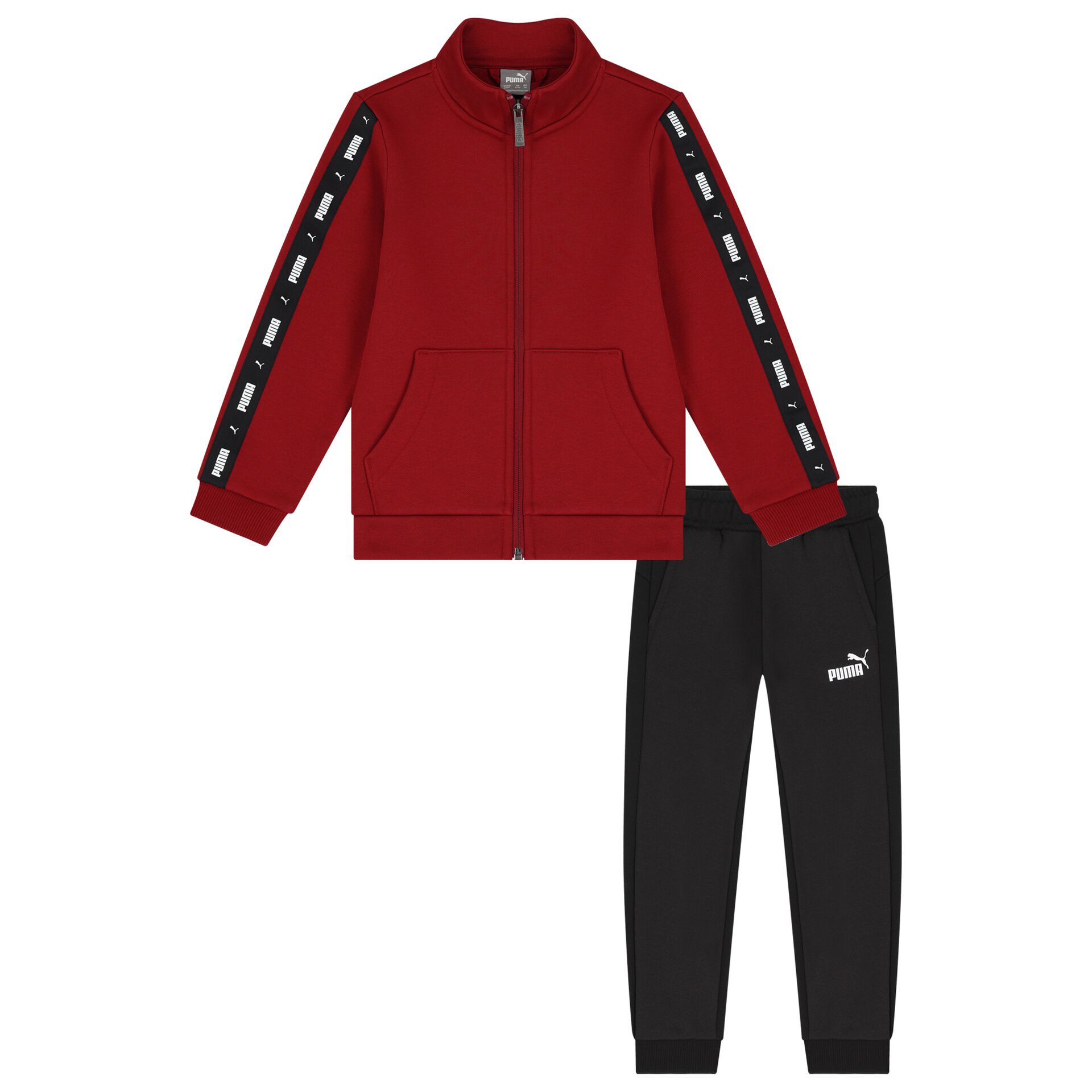 Puma Boys Red Black Logo Tracksuit Junior Couture UAE