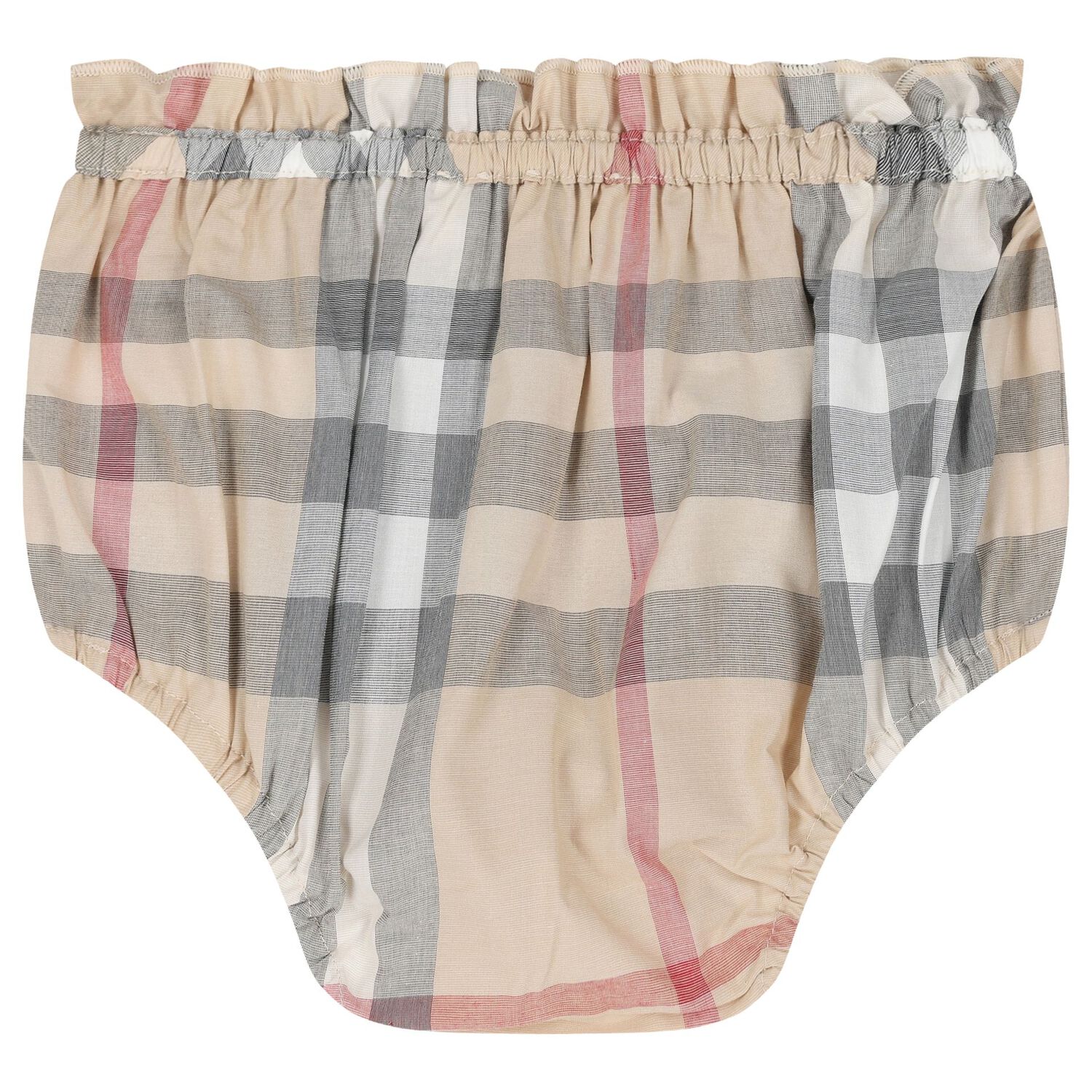 Baby Girls Pale Beige Check Dress Set, 1, hi-res image number null