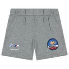 Boys White & Grey Logo Shorts Set, 1, hi-res