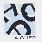 Boys White & Navy Blue Logo Pyjamas, 1, hi-res