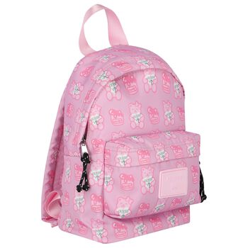 Younger Girls Pink Logo Teddy Backpack