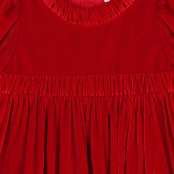 Younger Girls Red Long Sleeve Dress