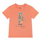 Baby Boys Orange & Blue Polo Bear Shorts Set, 1, hi-res