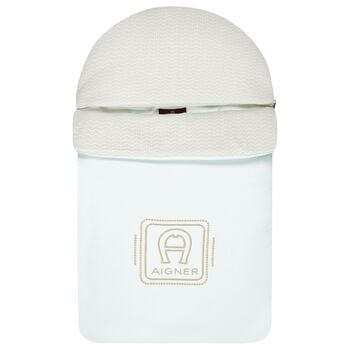 Baby Boys Blue & Gold Logo Nest