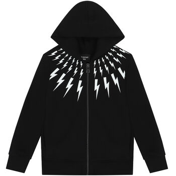 Boys Black Thunder Zip Up Top