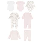 Baby Girls Pink & White Babygrow Gift Set, 1, hi-res