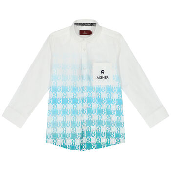 Boys White Logo Shirt