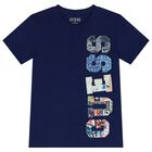 Boys Navy Blue Logo T-Shirt, 2, hi-res