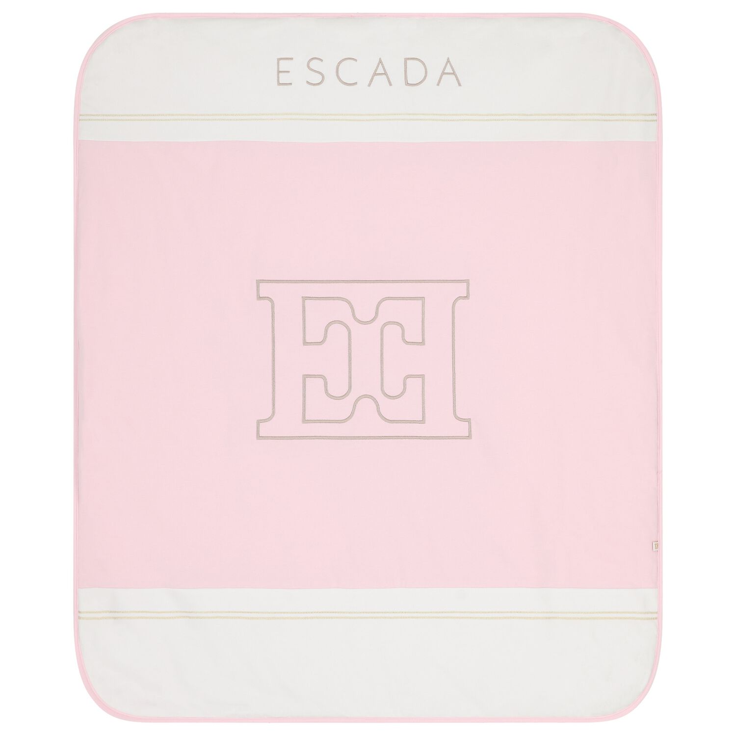 بطانيه بنات بالشعار باللون الابيض والوردى , 2, hi-res