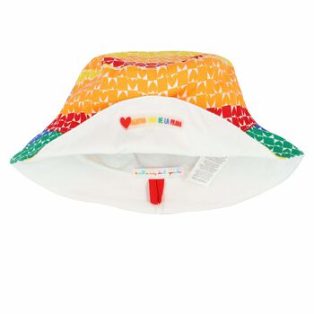 Girls Multi-Colored Heart Sun Hat