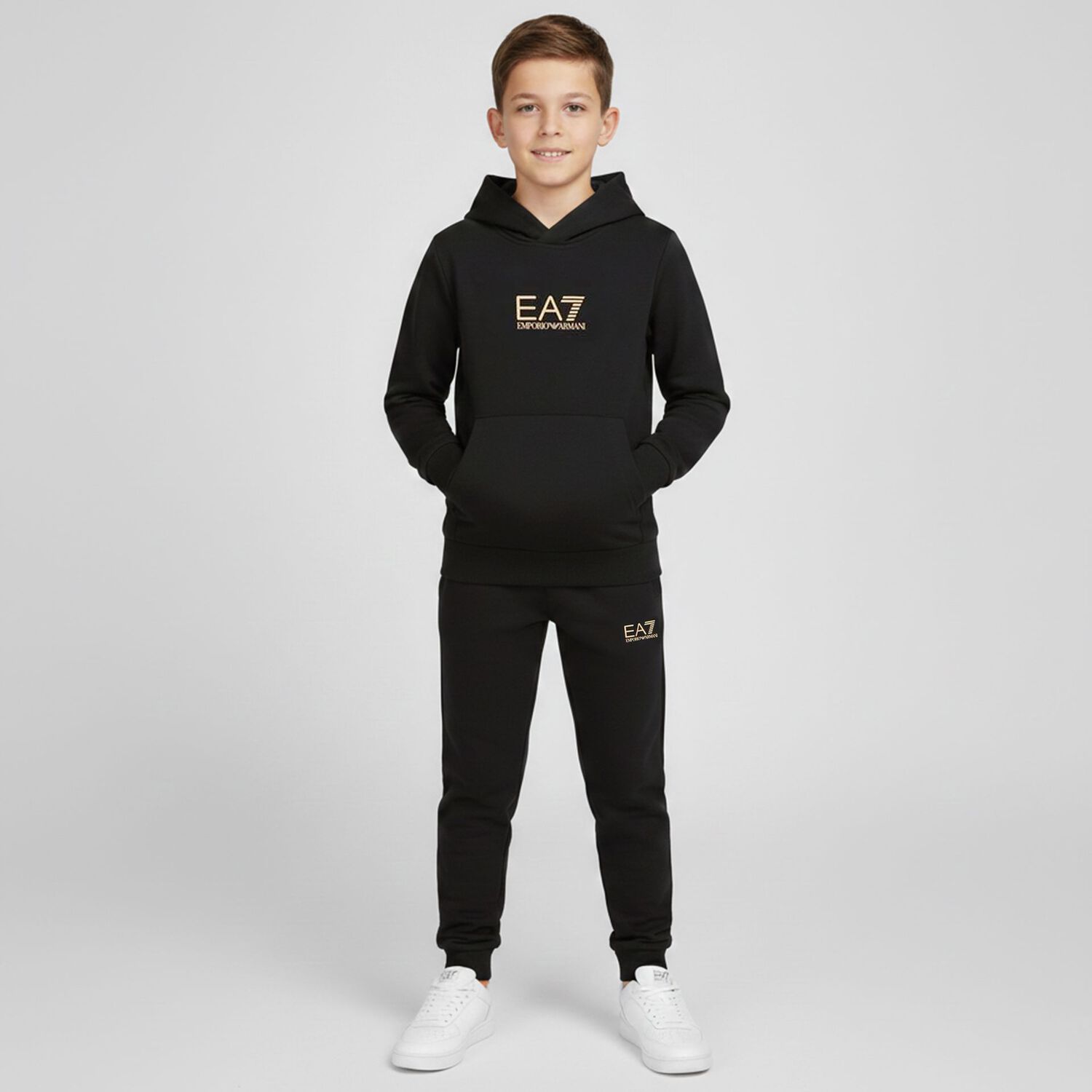 بدله رياضيه بالشعار للاولاد باللون الاسود , 1, hi-res