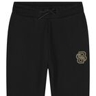Boys Black Logo Joggers, 1, hi-res