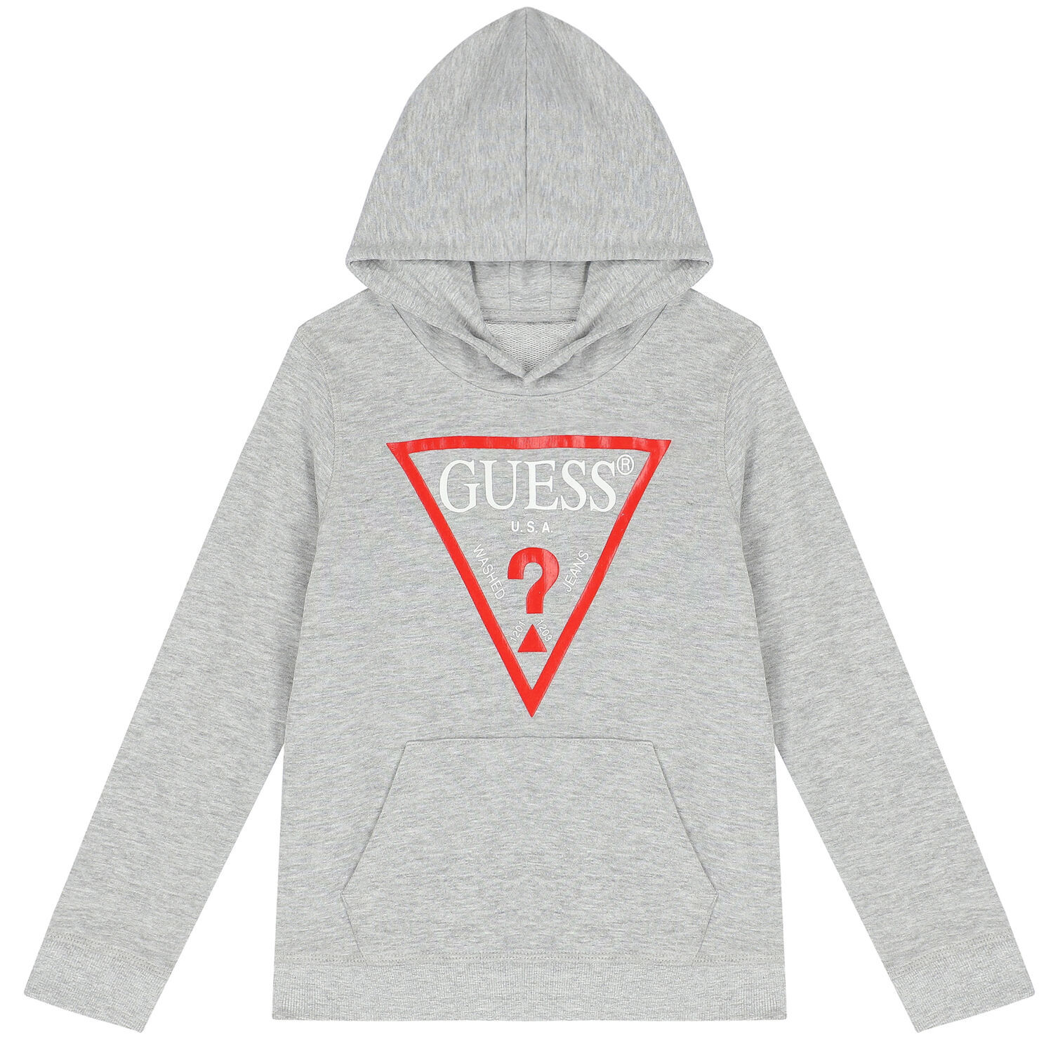 Boys Grey Logo Hooded Top, 3, hi-res