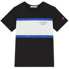 تيشيرت بالشعار باللون الأسود, 1, hi-res