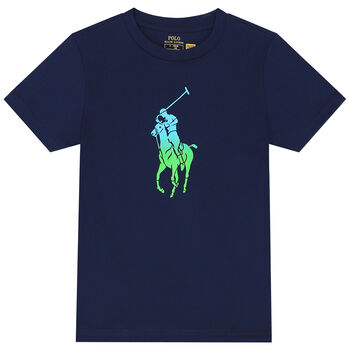 Boys Navy Blue Logo T-Shirt