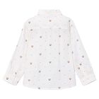 Boys White Teddy Bear Shirt, 2, hi-res