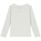 Girls Ivory Polo Bear Long Sleeve Top, 1, hi-res