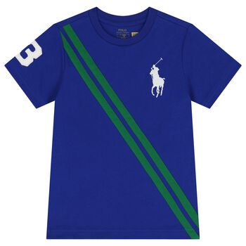 Ralph Lauren Boys Blue Logo T-Shirt, 1 Boys Blue Logo T-Shirt