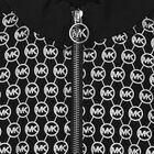 Girls Black & Silver Logo Dress, 1, hi-res