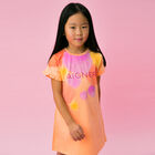 Girls Orange Logo Dress, 3, hi-res