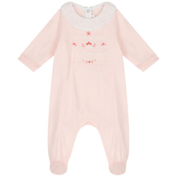 Baby Girls Pink Floral Babygrow