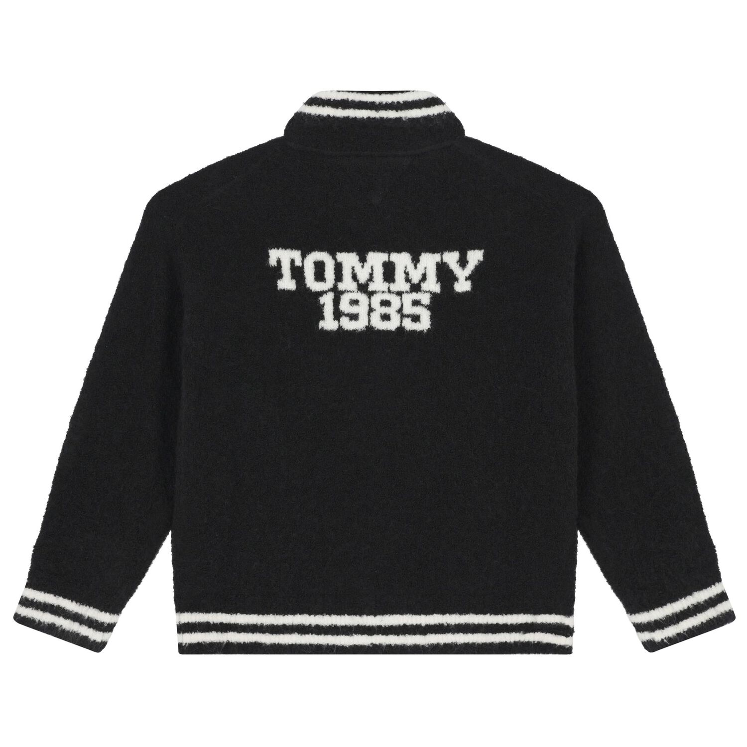 توب اولاد هودى بسحاب بالشعار باللون الاسود, 1, hi-res