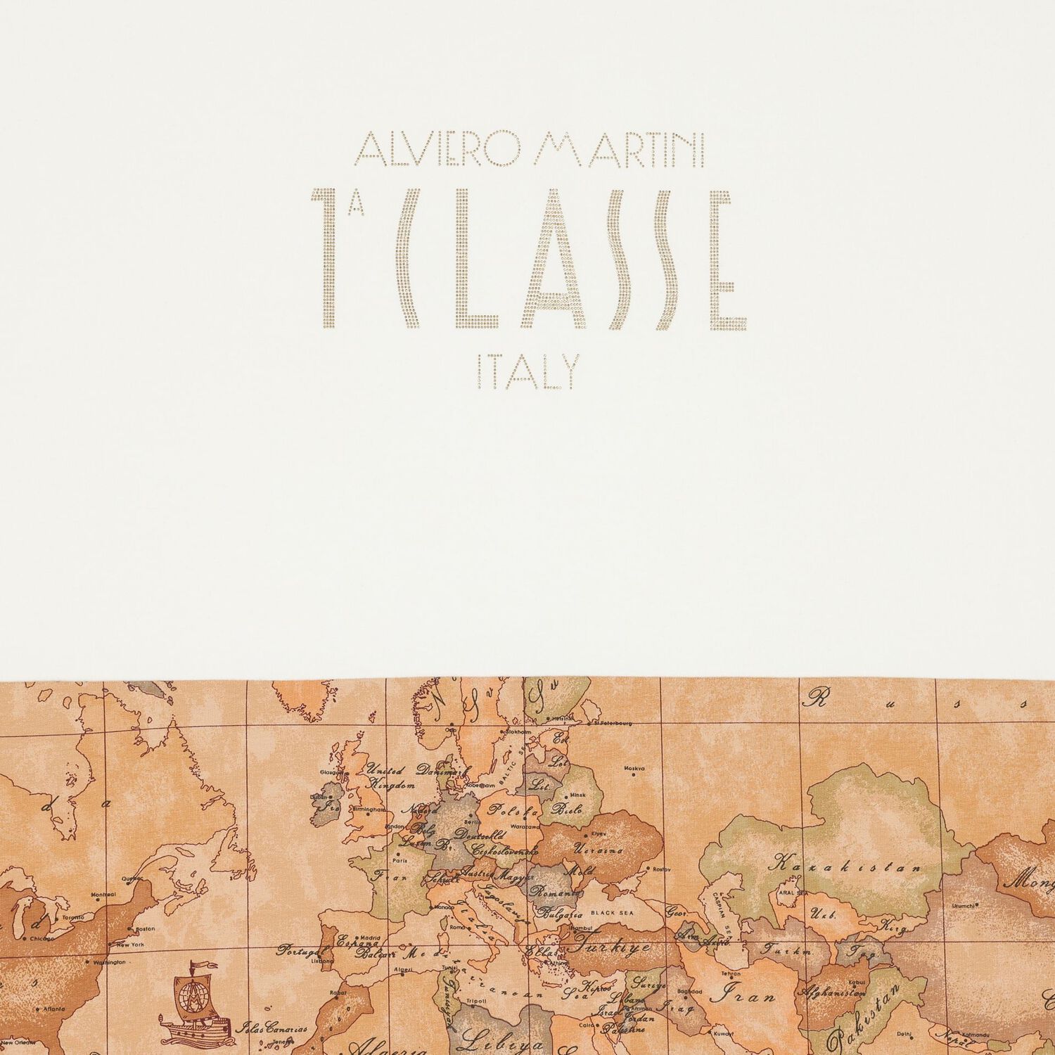 Ivory & Beige Geo Map Baby Blanket, 1, hi-res