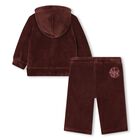 Younger Girls Burgundy Logo Tracksuit, 1, hi-res