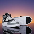 Grey, Black & White Sky Jordan 1 Trainers, 3, hi-res