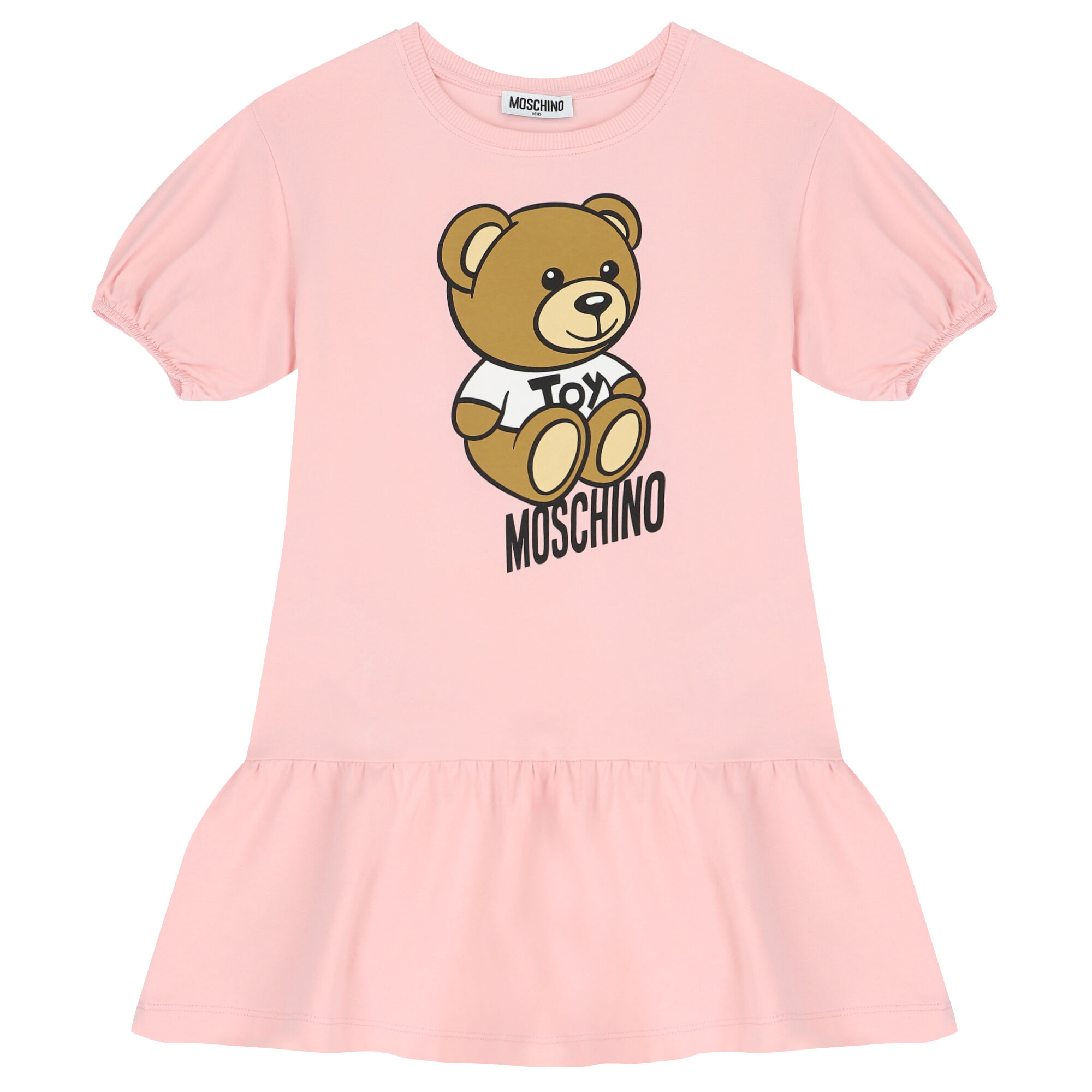 Moschino Girls Pink Teddy Bear Logo Dress Junior Couture UAE