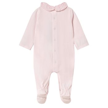 Baby Girls Pink Striped Babygrow