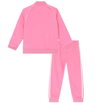 Girls Pink Logo Tracksuit