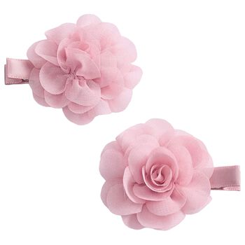 Girls Pink Flower Hairclips ( 2 Pack )