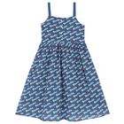 Girls Blue Logo Dress, 1, hi-res