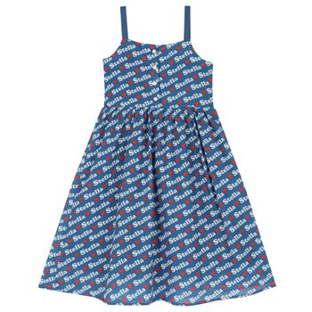 Girls Blue Logo Dress
