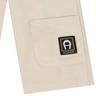 شورت اولاد بالشعار باللون البيج , 2, hi-res