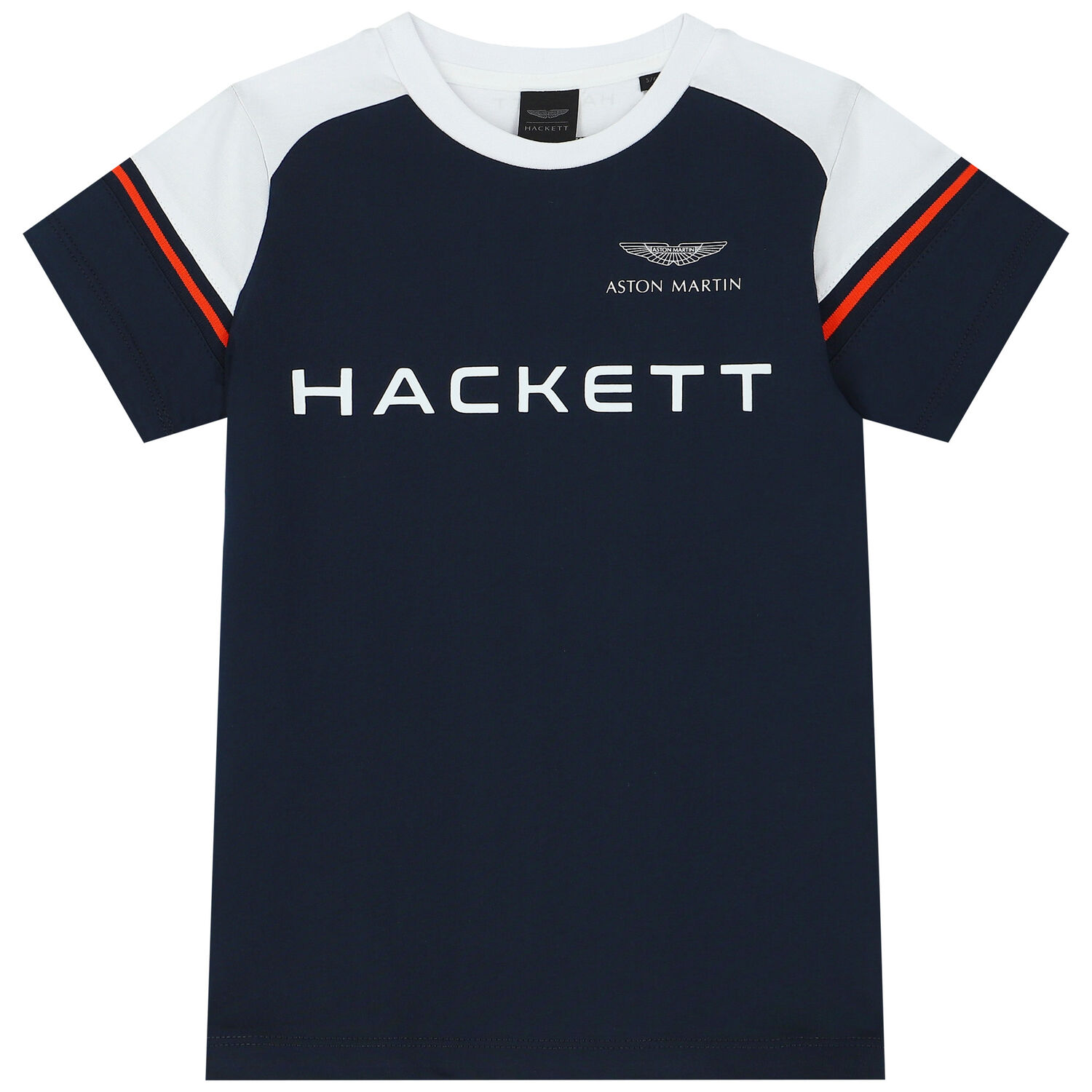 تيشيرت أولاد بالشعار باللون الكحلى والابيض, 2, hi-res