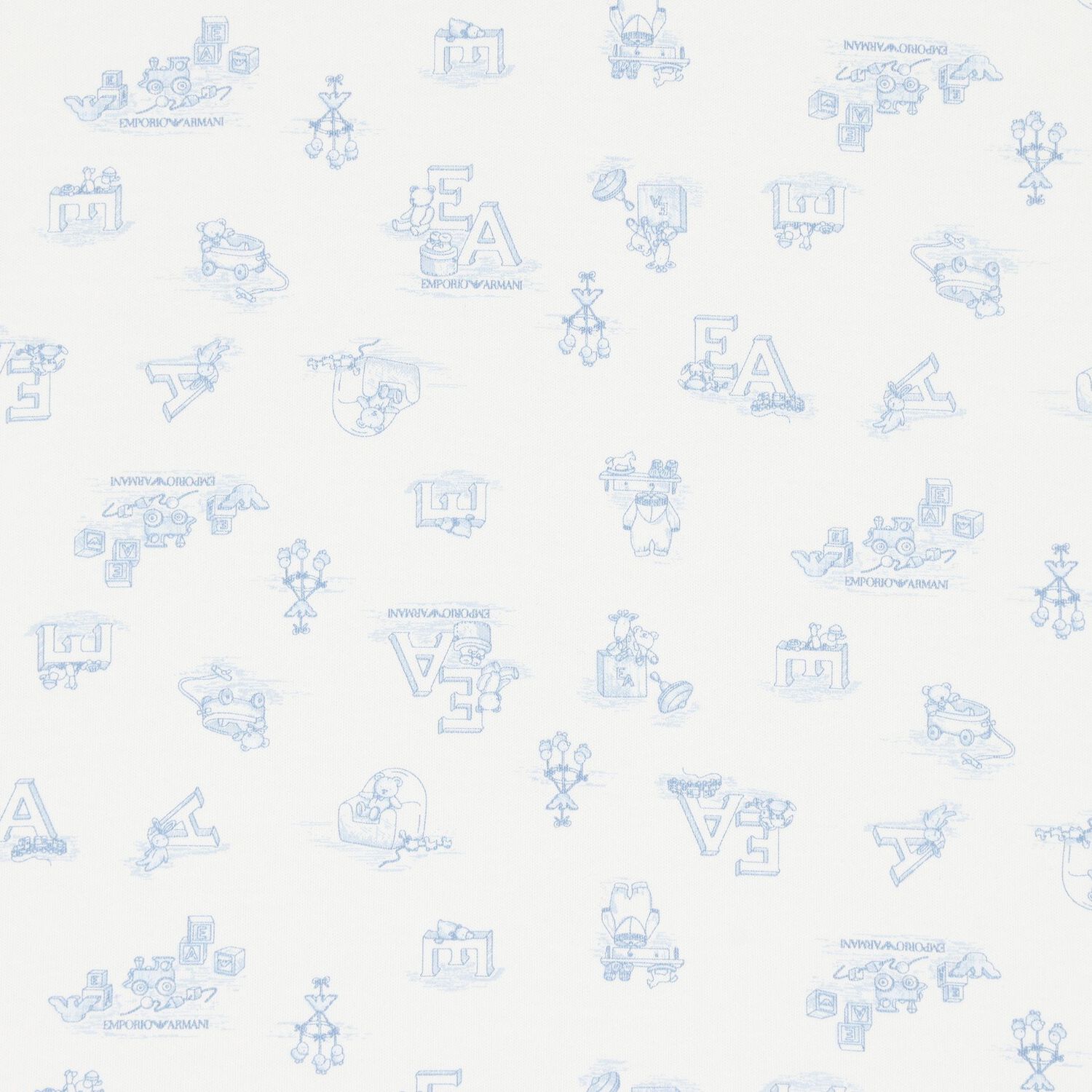 Baby Boys Ivory & Blue Logo Blanket, 1, hi-res image number null