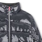 Girls Grey Disco Ball Padded Puffer Jacket, 1, hi-res