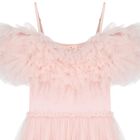 Girls Pink Ruffled Tulle Dress, 1, hi-res