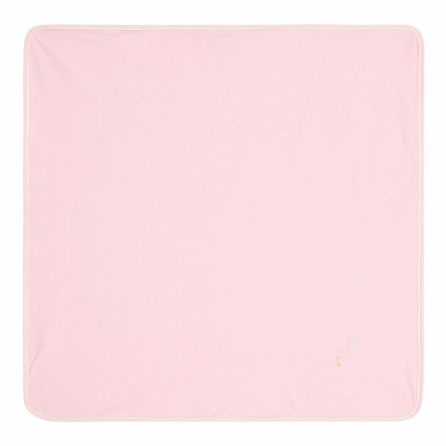 Baby Girls Pink Polka Dot Blanket, 1, hi-res