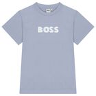 Boys Blue & Navy Blue Logo Shorts Set, 2, hi-res