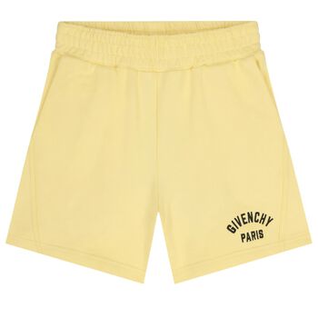 Boys Yellow Logo Shorts
