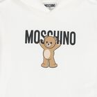 White Teddy Bear Logo Hooded Top, 1, hi-res