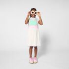 تيشيرت باللون الأبيض مزين بالزهور للبنات, 1, hi-res