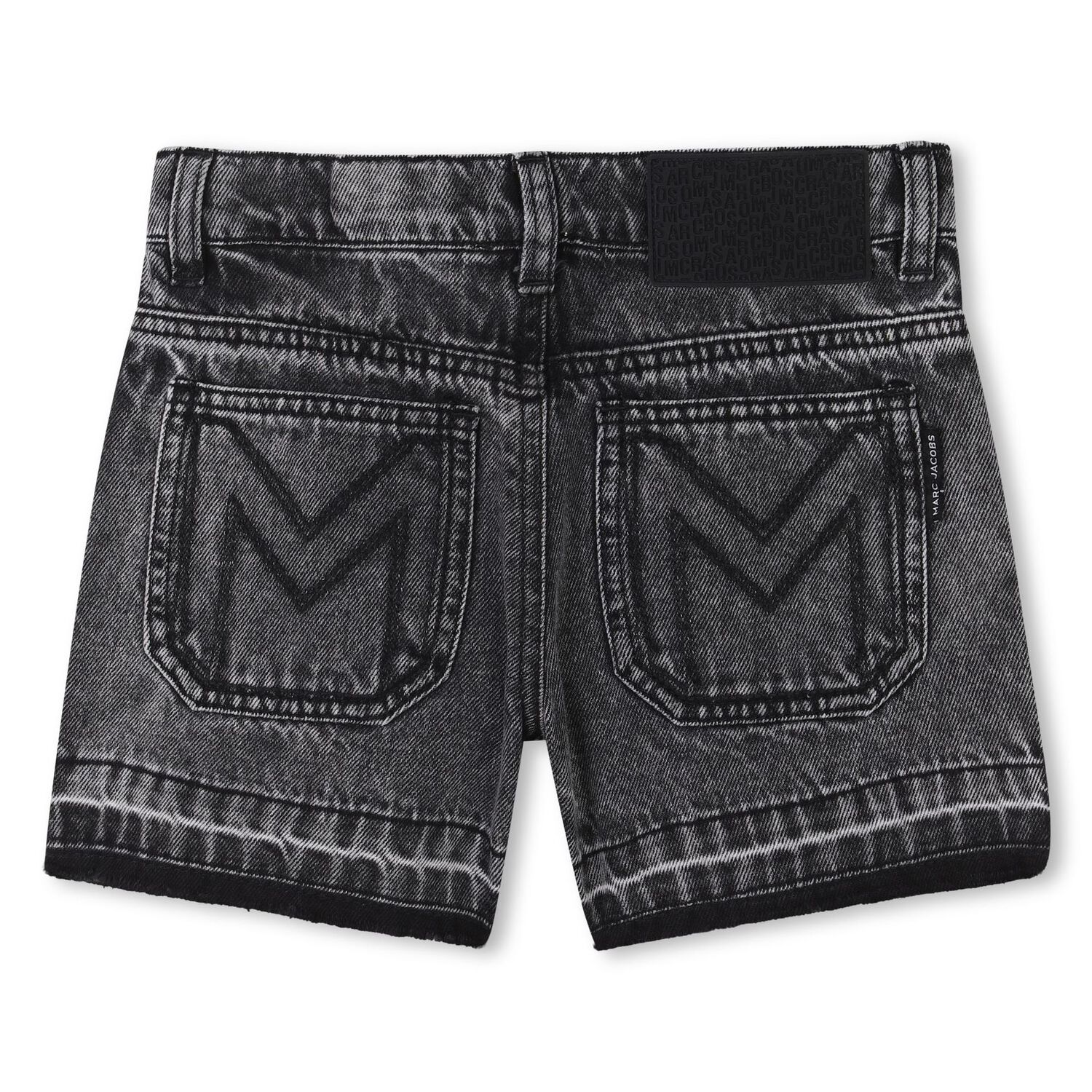 Girls Black Denim Rhinestones Shorts, 1, hi-res image number null