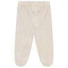 White & Beige Teddy Bear ( 2 Piece Babygrow ) , 1, hi-res